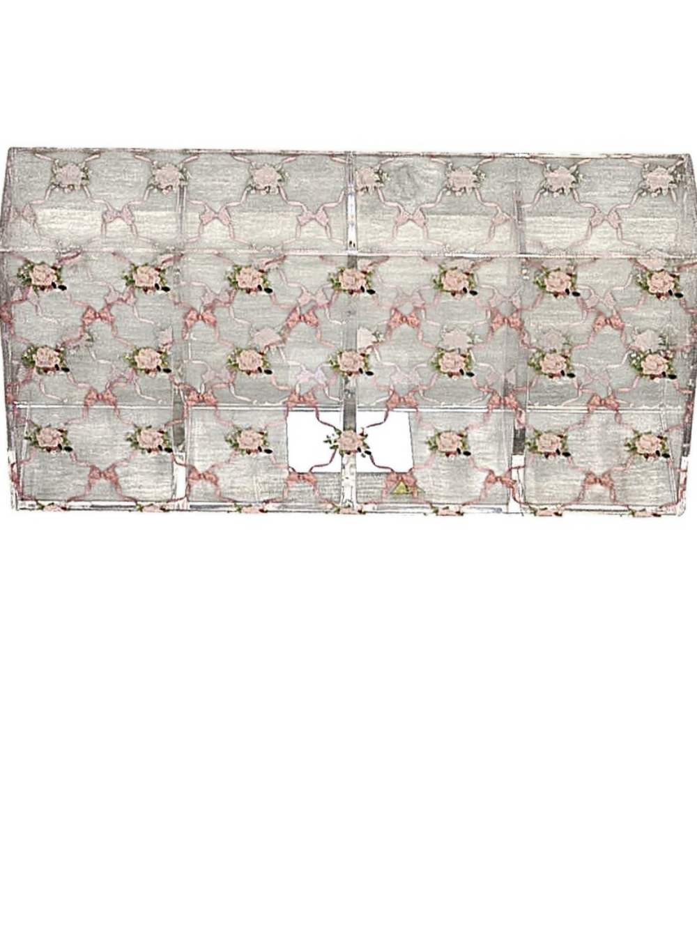 At Home Clear Floral Bows 4-Slot Acrylic Organizer